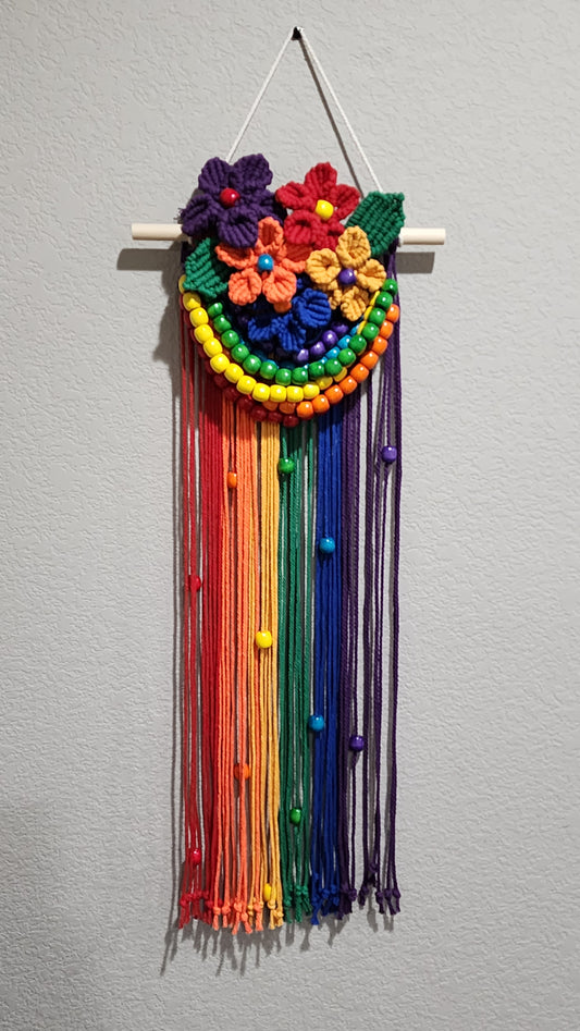 Rainbow Garden Macrame Wall Hanging