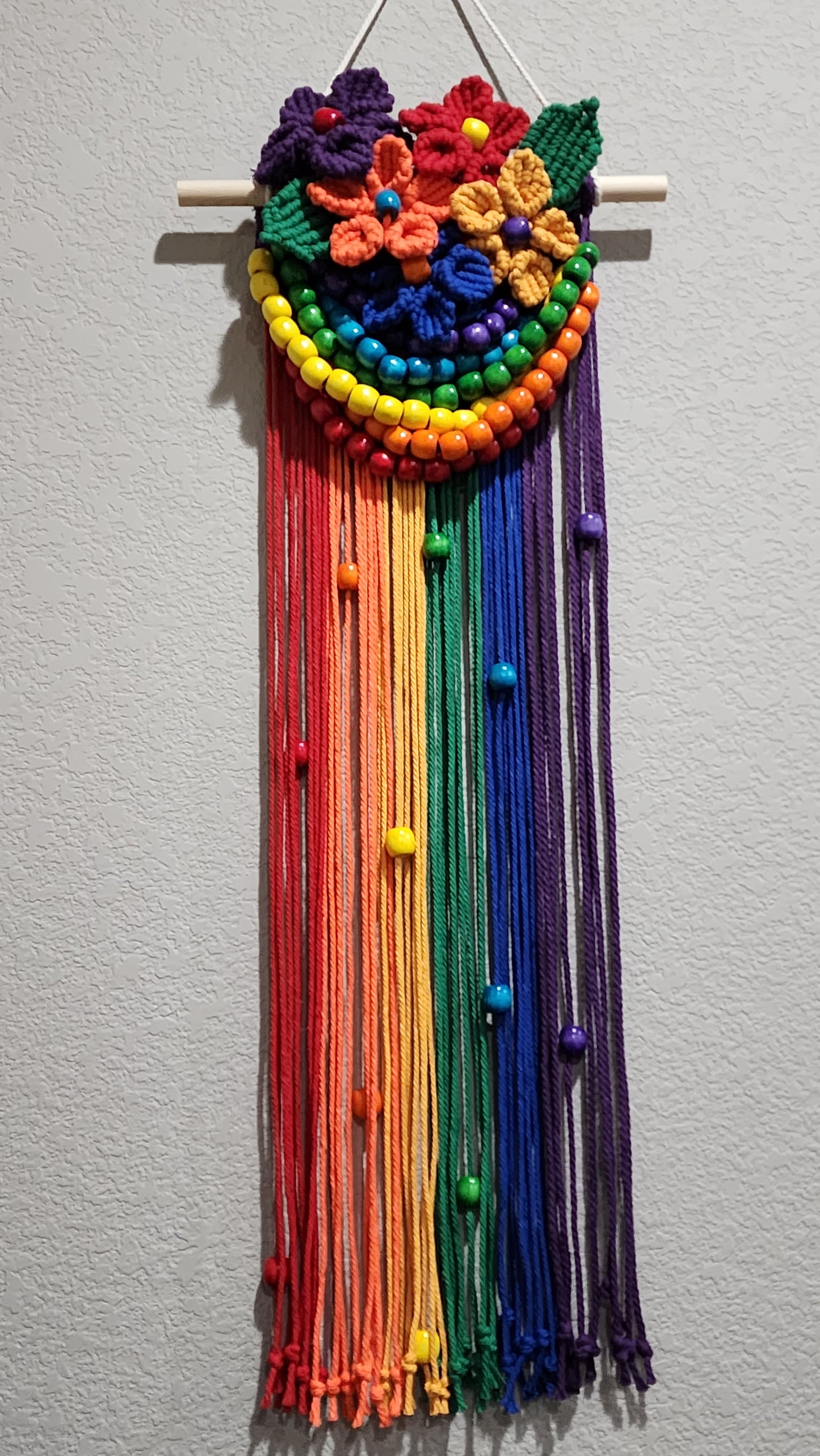 Rainbow Garden Macrame Wall Hanging
