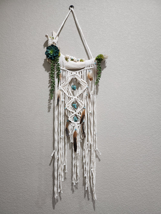 Desert Tears Boho Rustic Macrame Wall Hanging