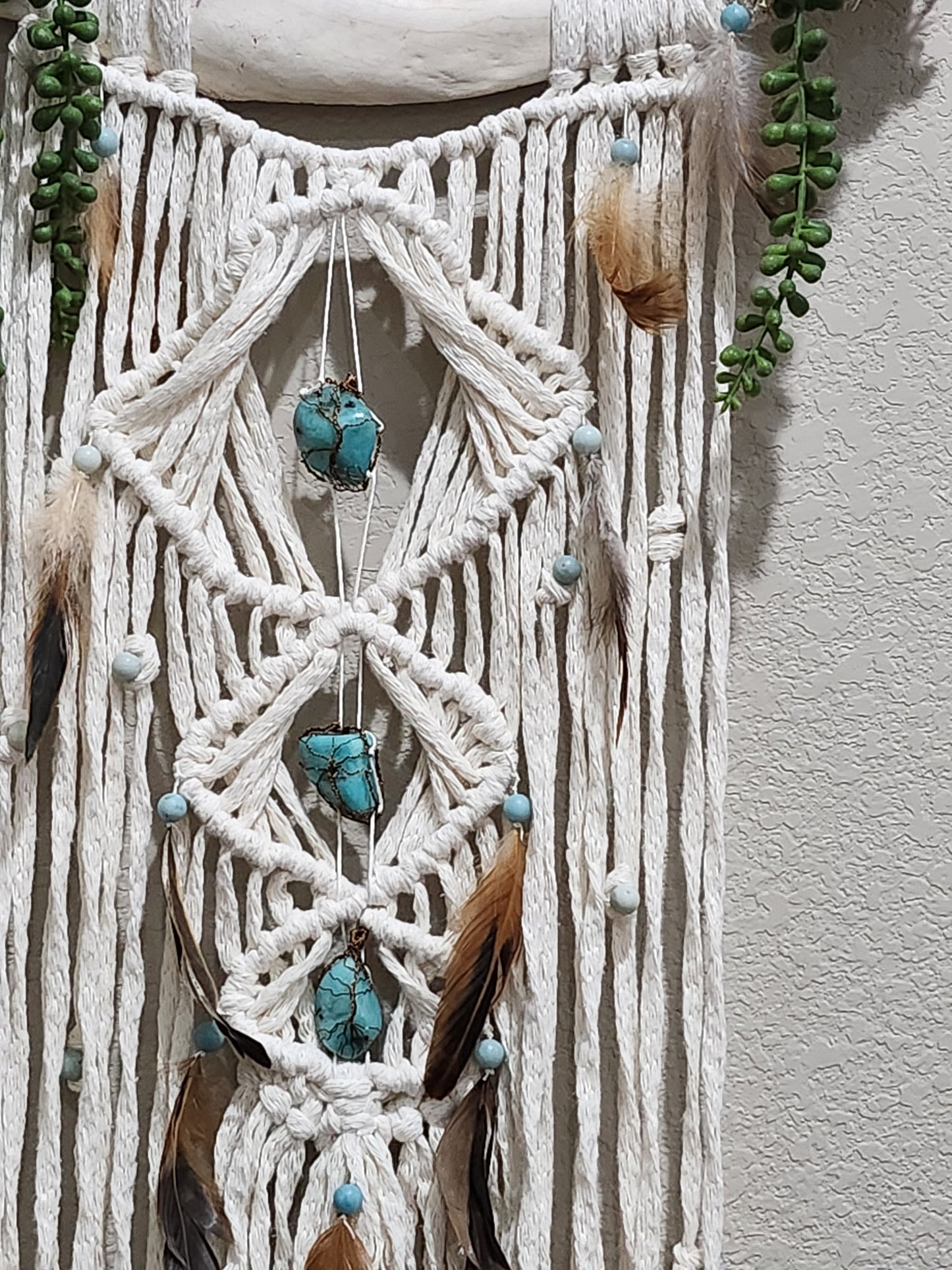 Desert Tears Boho Rustic Macrame Wall Hanging