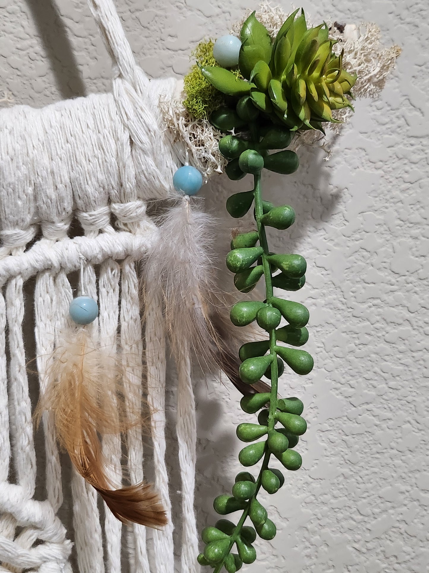 Desert Tears Boho Rustic Macrame Wall Hanging