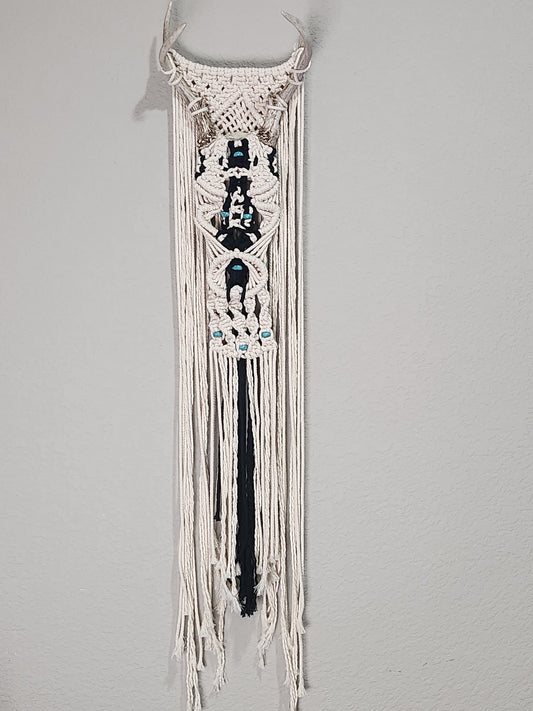 Deer antler wall hanging