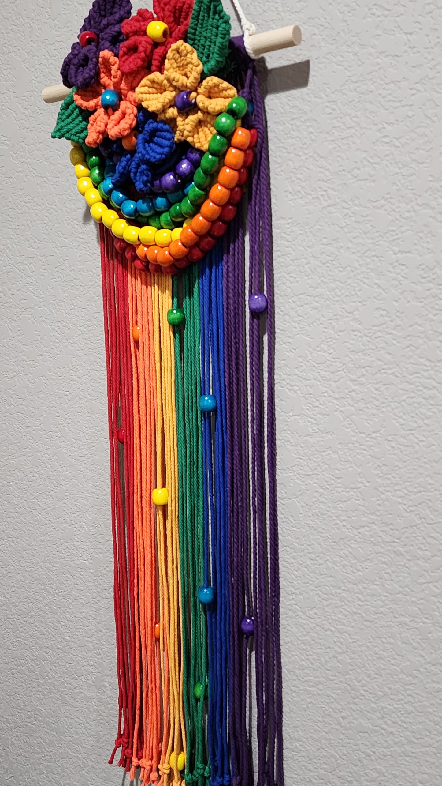 Rainbow Garden Macrame Wall Hanging