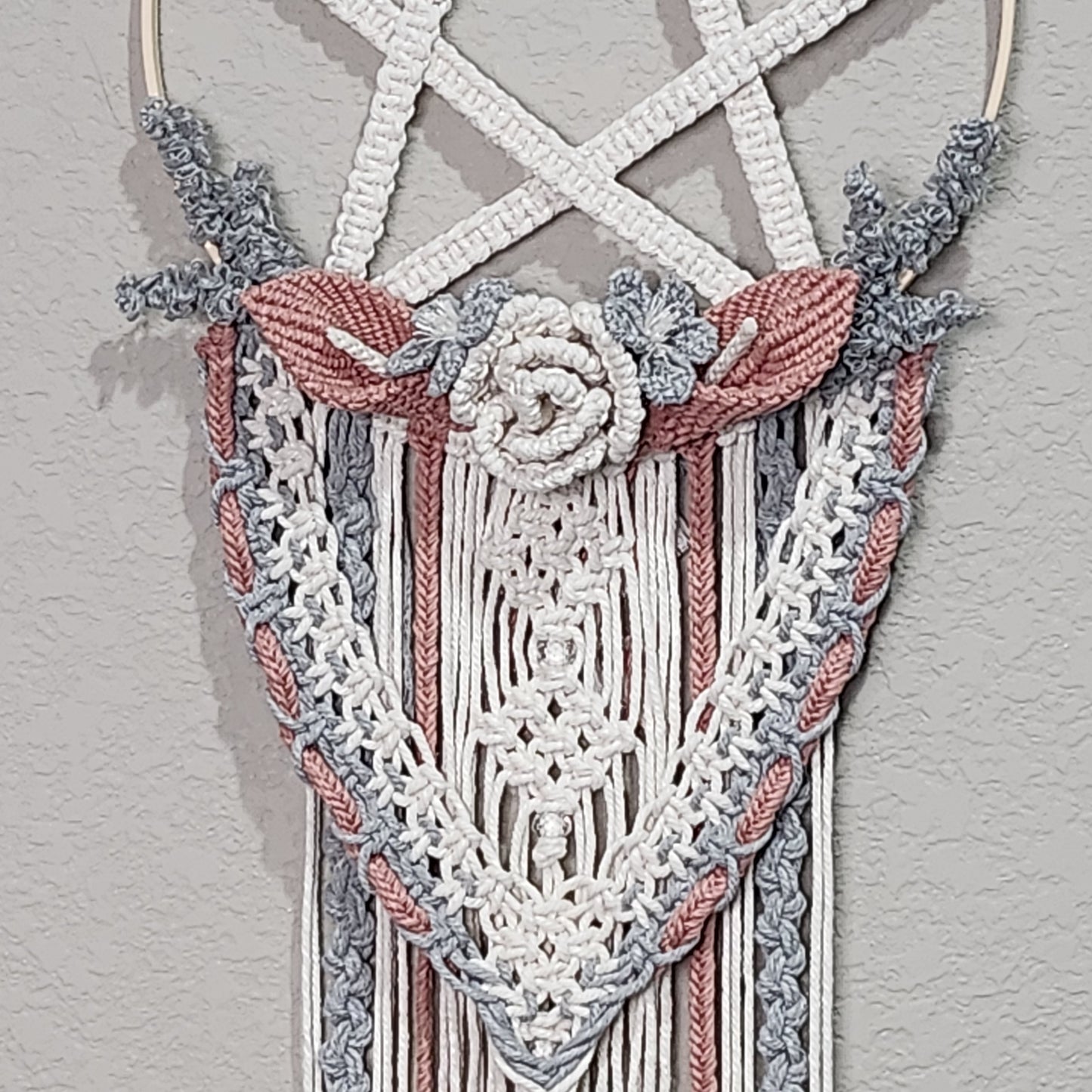 Pentacle macrame wall hanging