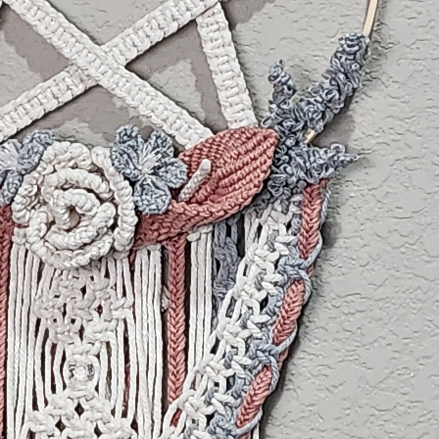 Pentacle macrame wall hanging