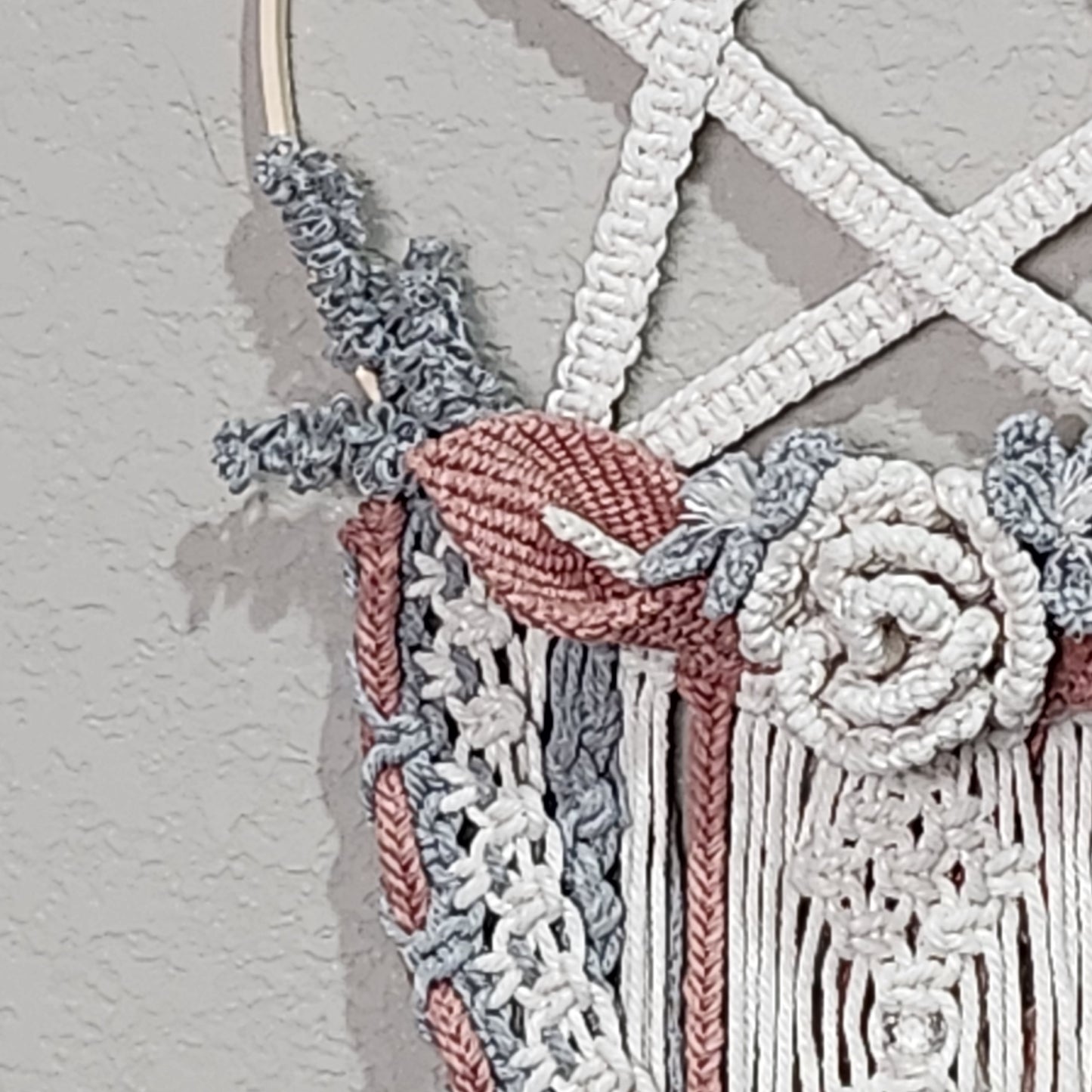 Pentacle macrame wall hanging