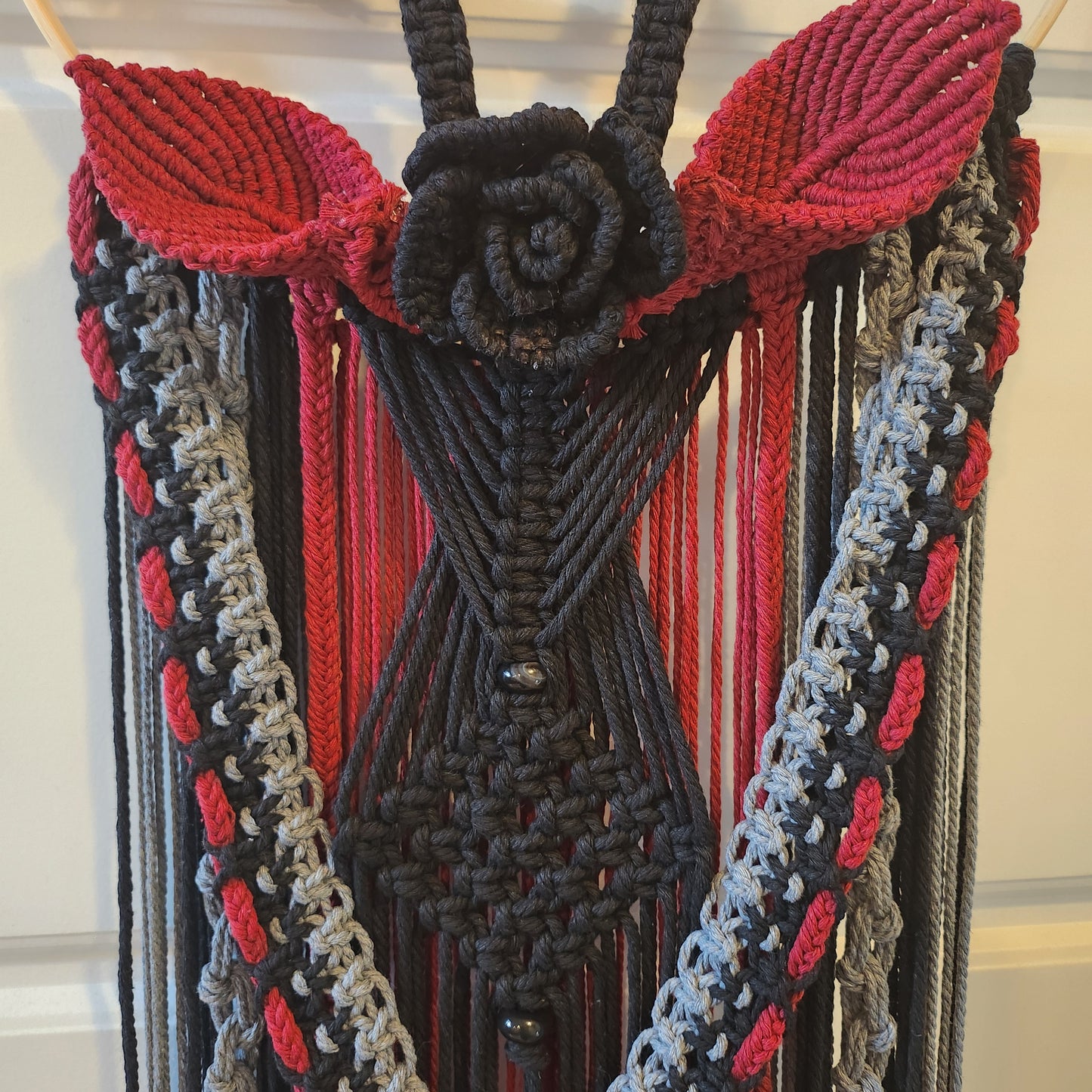 Pentagram macrame wall hanging